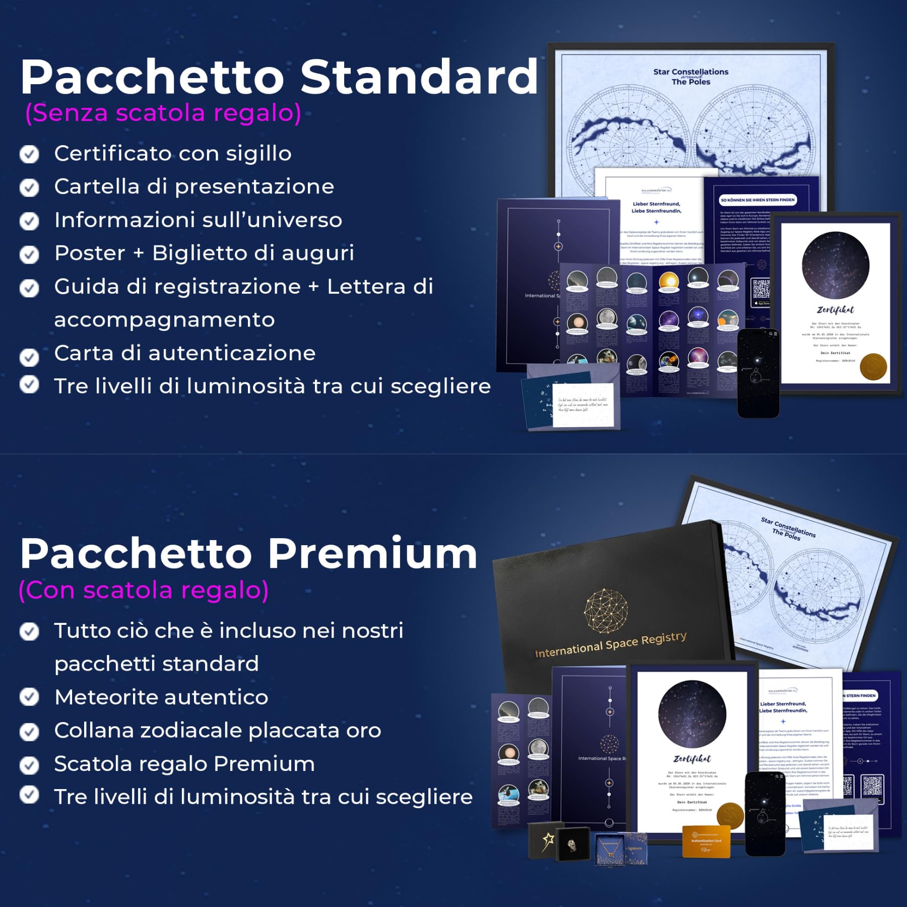 Comprare Una Stella Visibile - Regalare Una Stella con Certificato Personalizzato - Dare Il Nome ad Una Stella con Registro Ufficiale