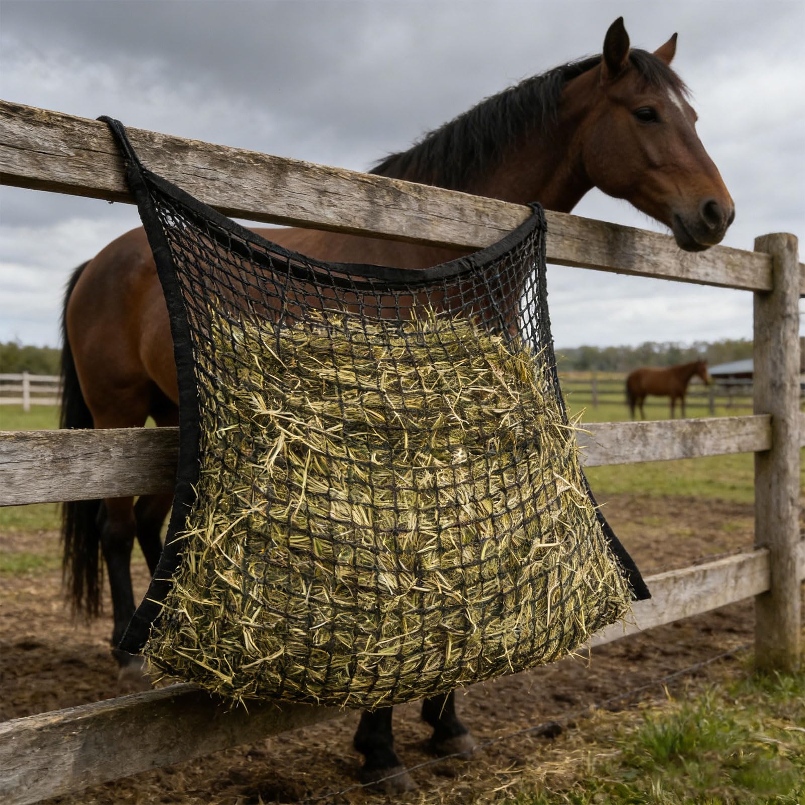 2 bolsas de alimentación para heno de alimentación lenta, para caballos, accesorios de alimentación para caballos, para cabras, ovejas, 156 x 100 cm