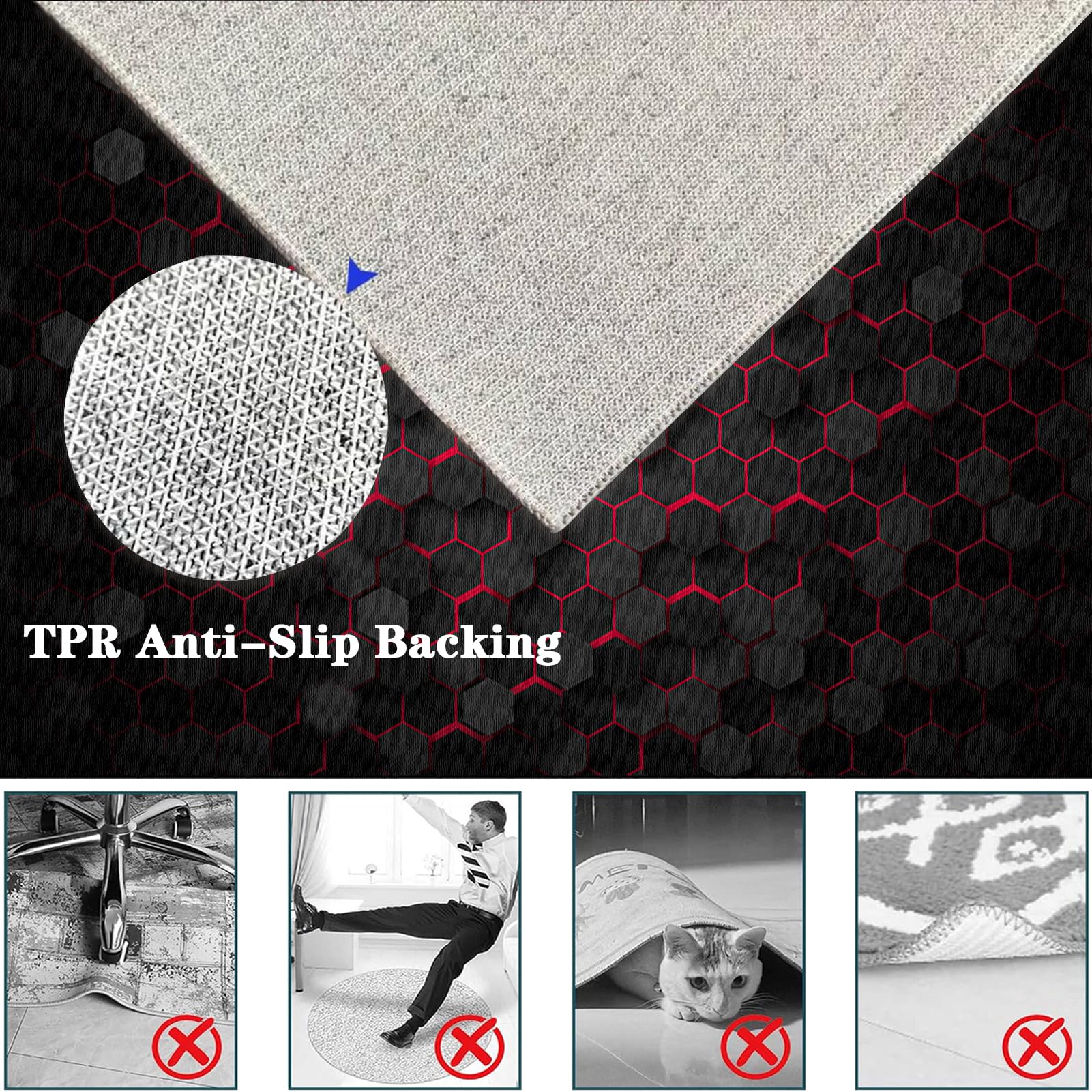 Alfombrilla para Silla para Suelos Duros Alfombrilla Protectora para Suelos Alfombra Silla Oficina Antideslizante Tapete Protector para Suelo Alfombra Suelo Gaming 90 x 120 cm