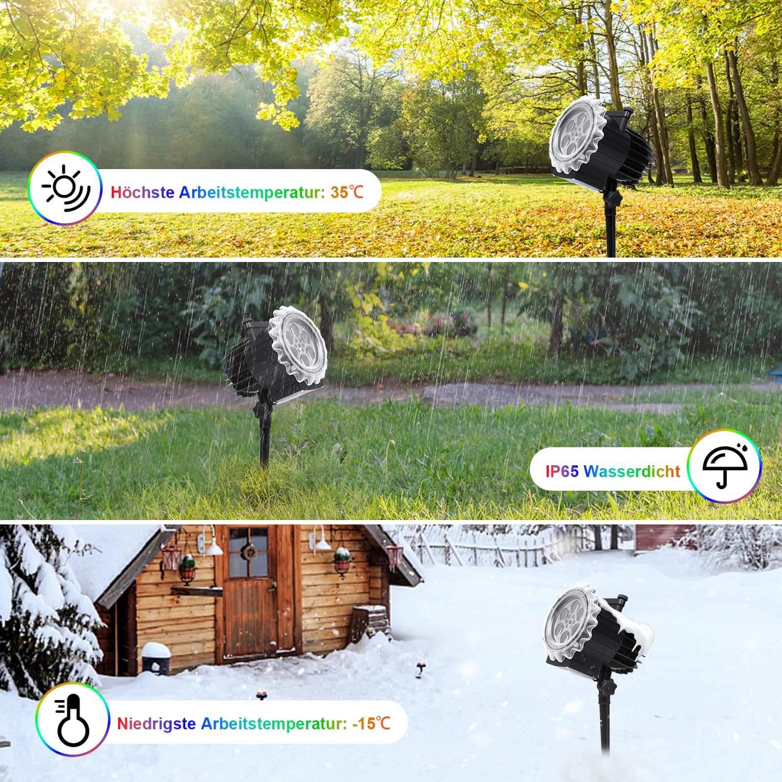 Projektor Weihnachten Außen Innen, 12 Filme mit 96 Motiven LED Weihnachten Projektionslampe Wasserdichte Weihnachtsprojektor mit Fernbedienung & Timer Lichtprojektor Lampe für Garten, Wand