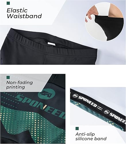 Miniatura 5 de sponeed Pantalones cortos de ciclismo acolchados para hombre, pantalones de montar en bicicleta, ropa de ciclismo, ropa de bicicleta, mallas