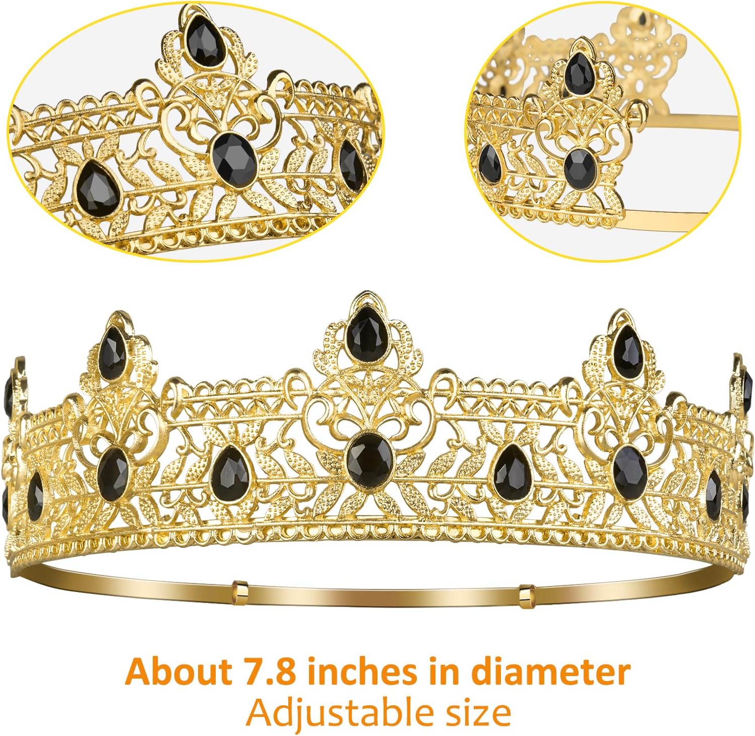 Asija Birthday Gifts for Men, Birthday Decorations for Men, Party Decor Supplies including King Crown & Sash & Greeting Card