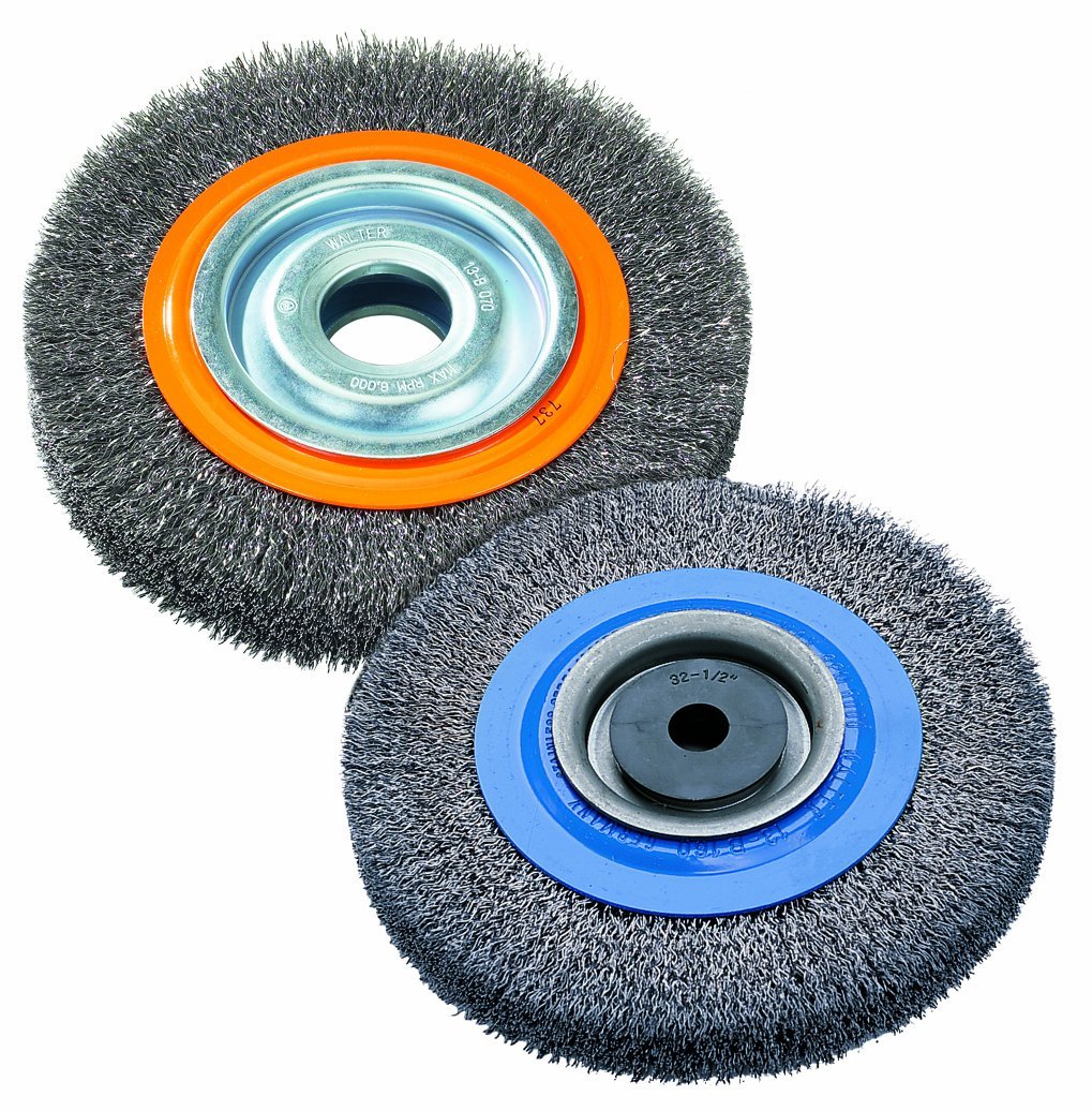 Walter 13B100 Wire Wheel Brush Crimped .0118" Tool Steel Wire 10" x 1"