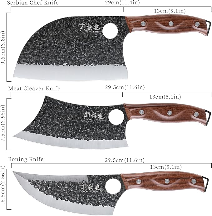 Set Cuchillos Cocina 3 Piezas Acero Inoxidable miniatura 3