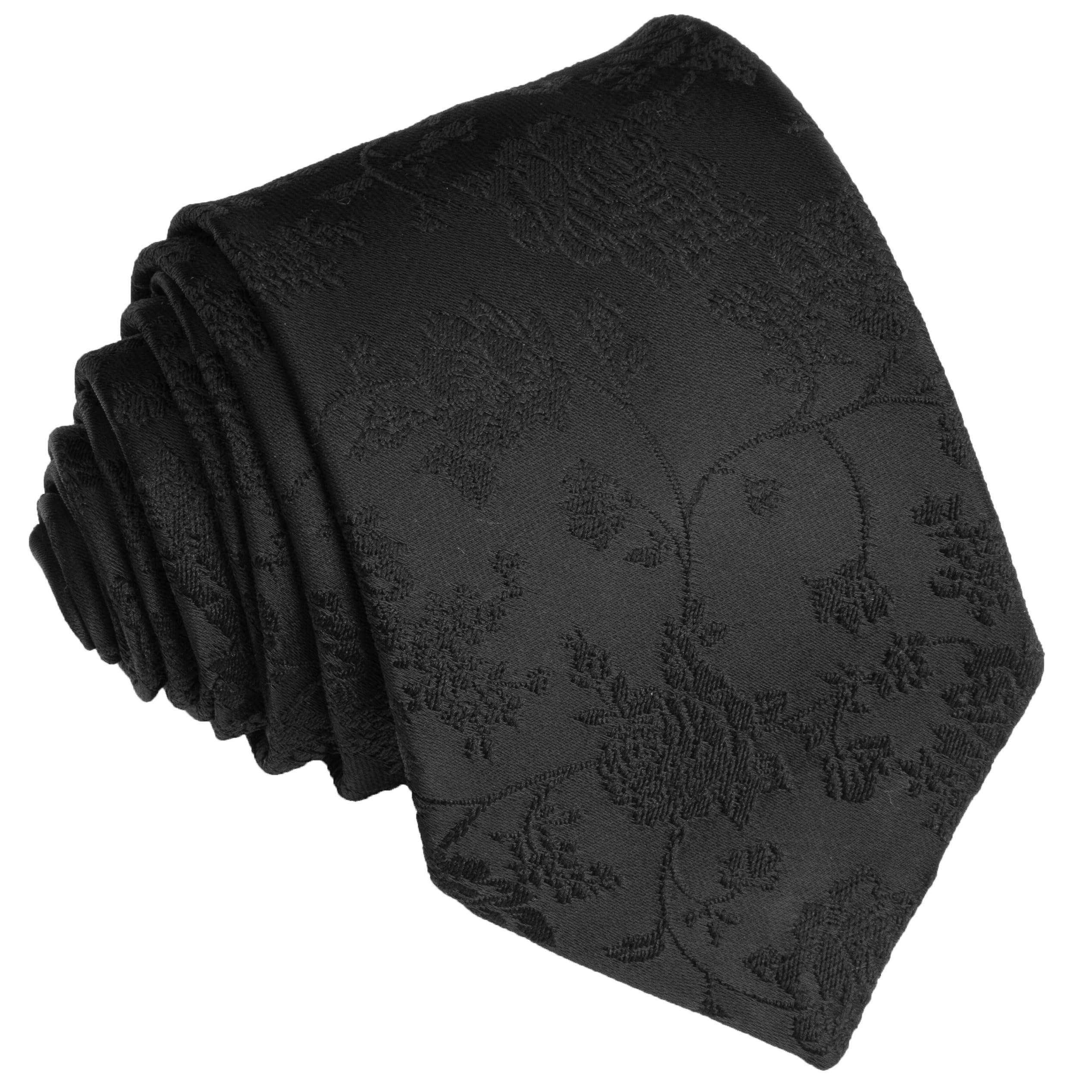 to the nines Men's Black Floral Microfiber Tie-picture-18