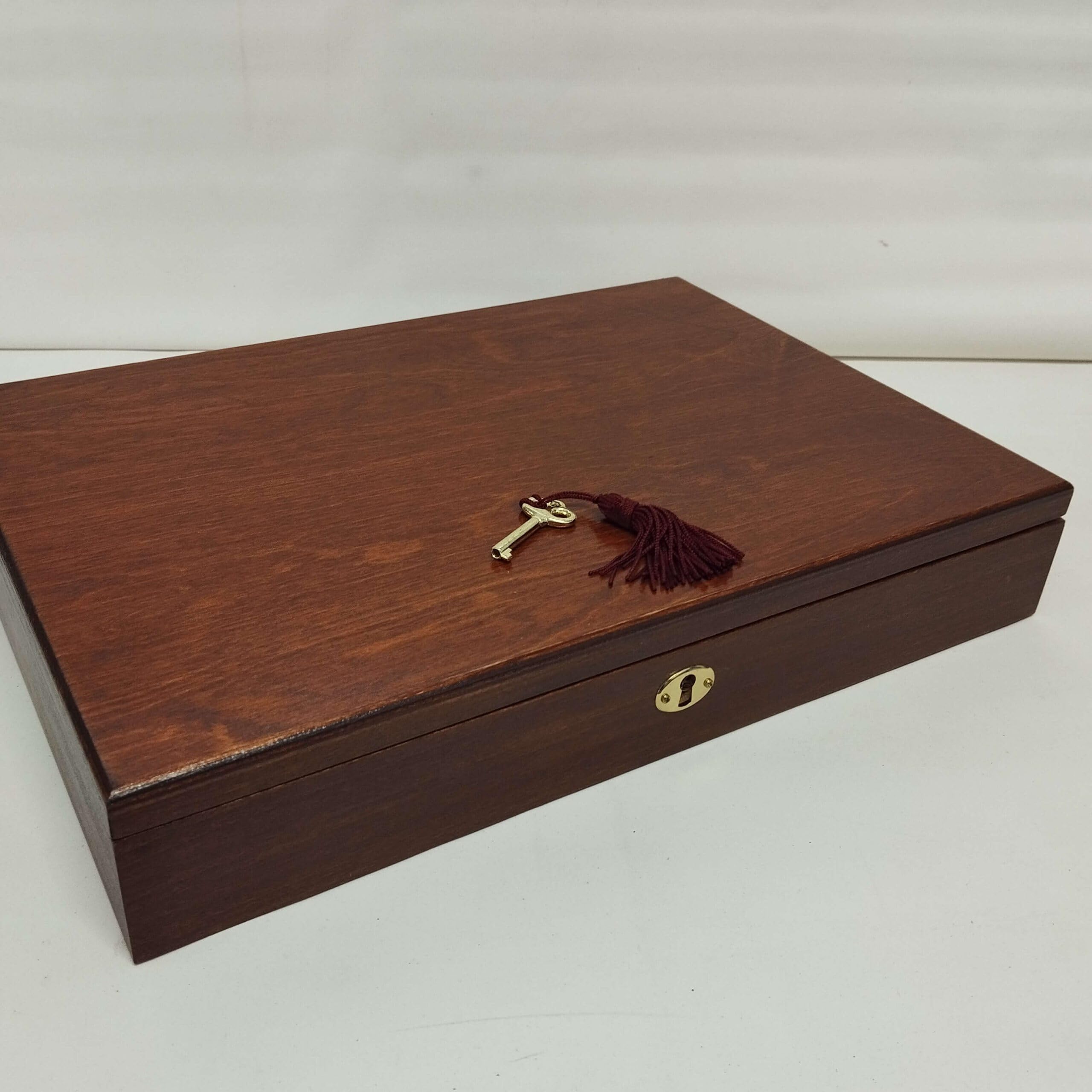 Caja para Monedas con 2 Bandejas de Terciopelo – Estuche de Madera Artesanal para Coleccionistas, Vitrina Expositor para Guardar y Organizar Colecciones