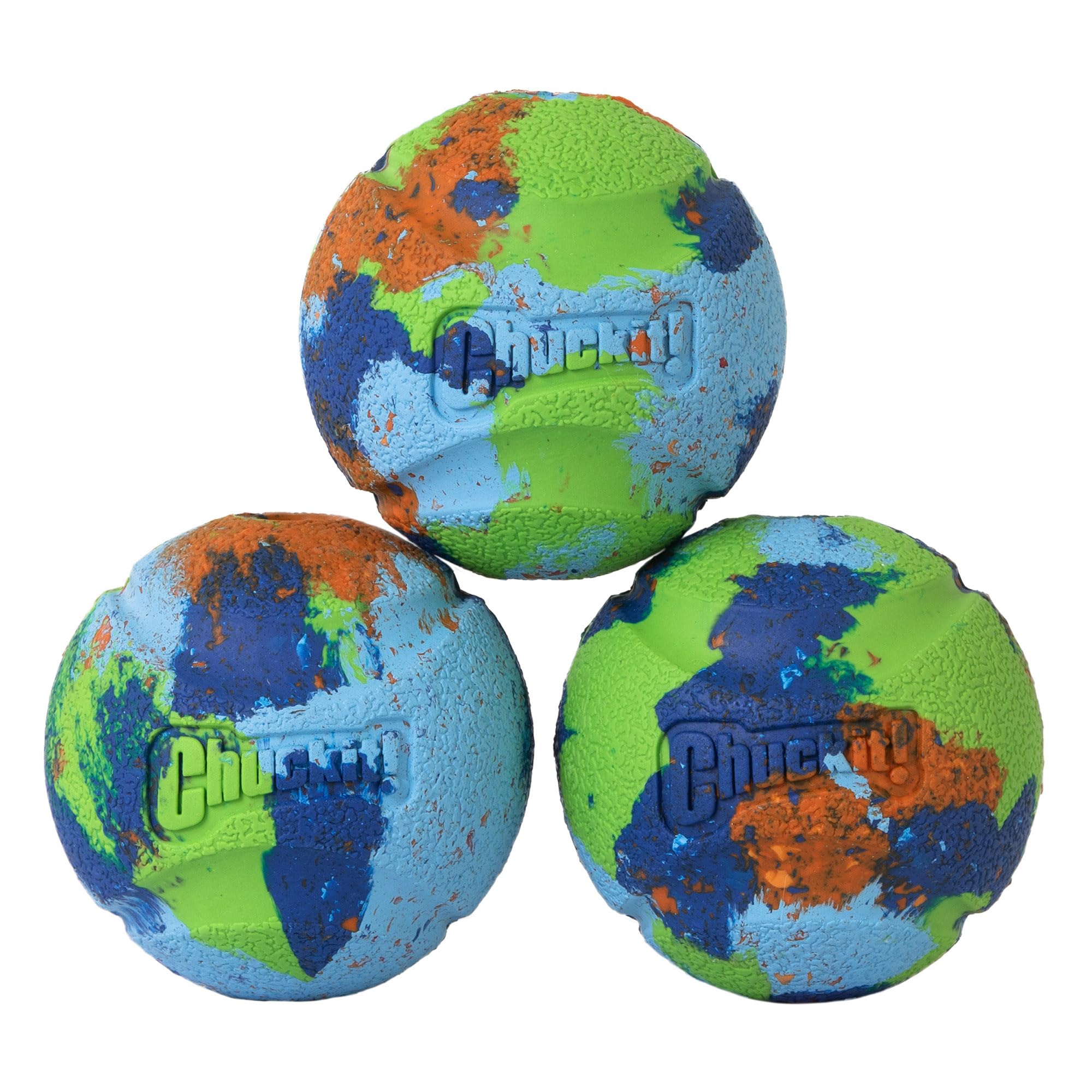 Limited Edition EcoFetch Ball Dog Toy, Medium (2.5 Inch Diameter) Pack of 3, for Breeds 20-60 lbs