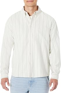 Amazon Essentials Men's Modern Oversized-Fit Cotton Button-Down Oxford Shirt