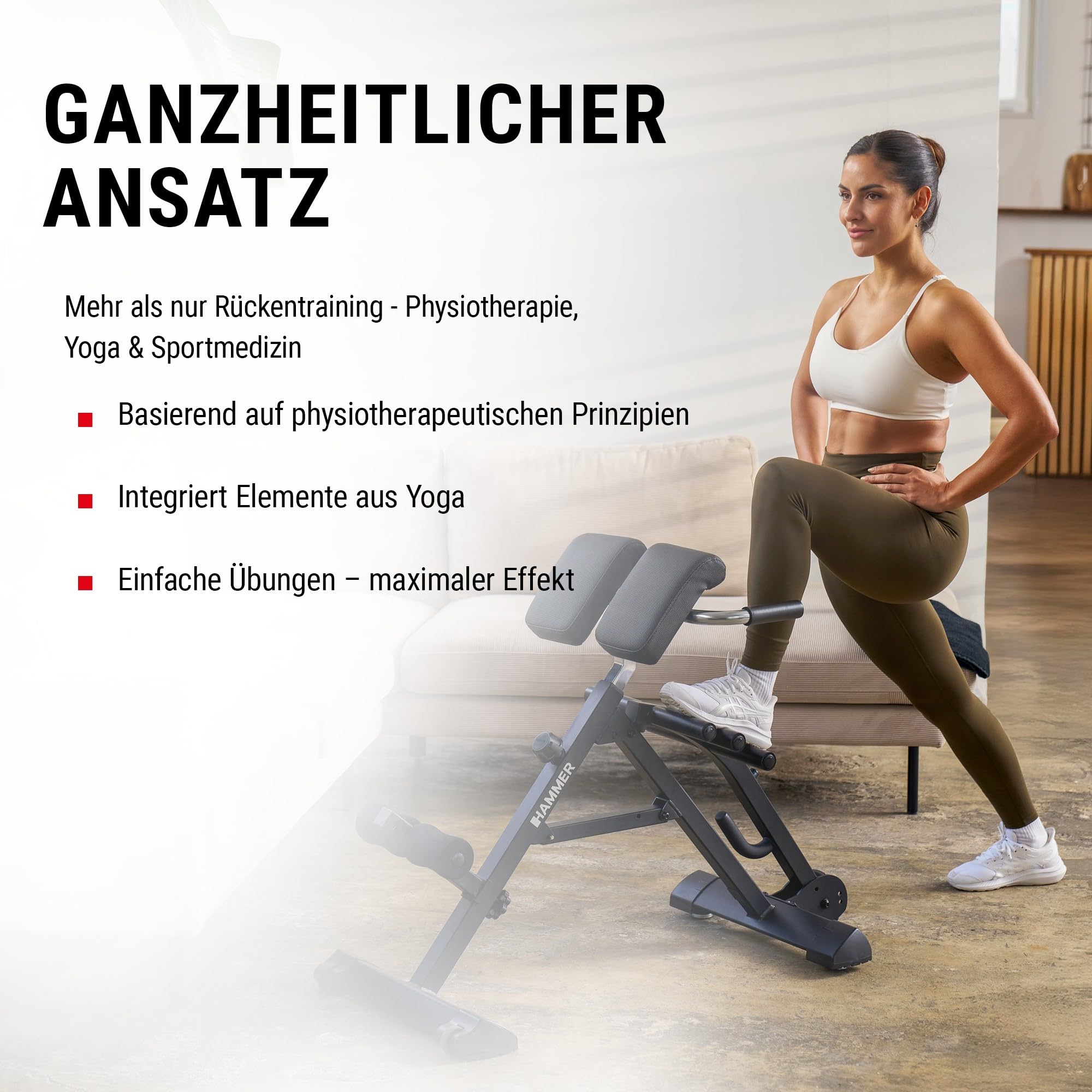 HAMMER Tricon – Rückentrainer Hyperextension Bank Multifunktionale Trainingsgeräte Bauchtrainer
