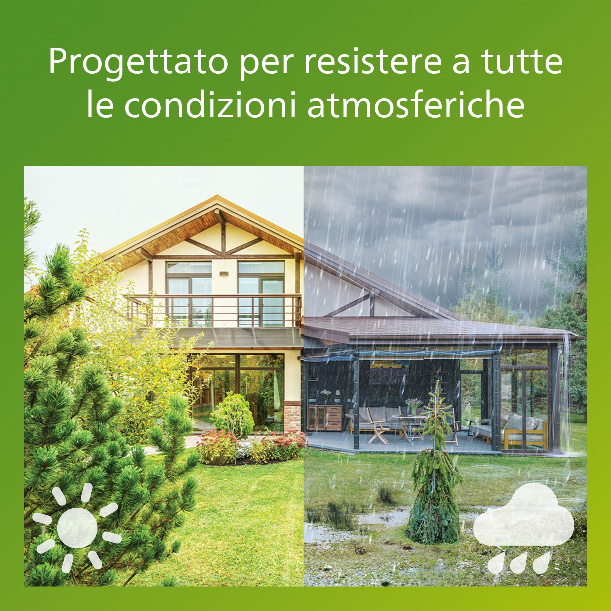 Philips LED Tyla, Paletto Alto da Esterni a Energia Solare, Luce Naturale, Sensore di Movimento Integrato, IP44, 1.2W