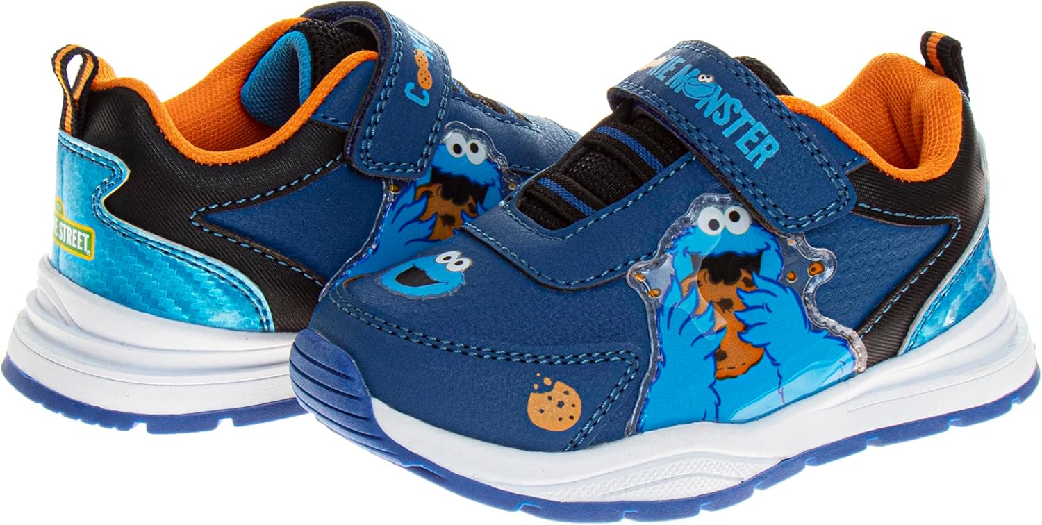 Sesame Street Sneakers for Kids with Led Light Breathable Running Tennis Athletic Shoes for Boy Girl 5-10 Toddler 11 Little Kid - Image 3