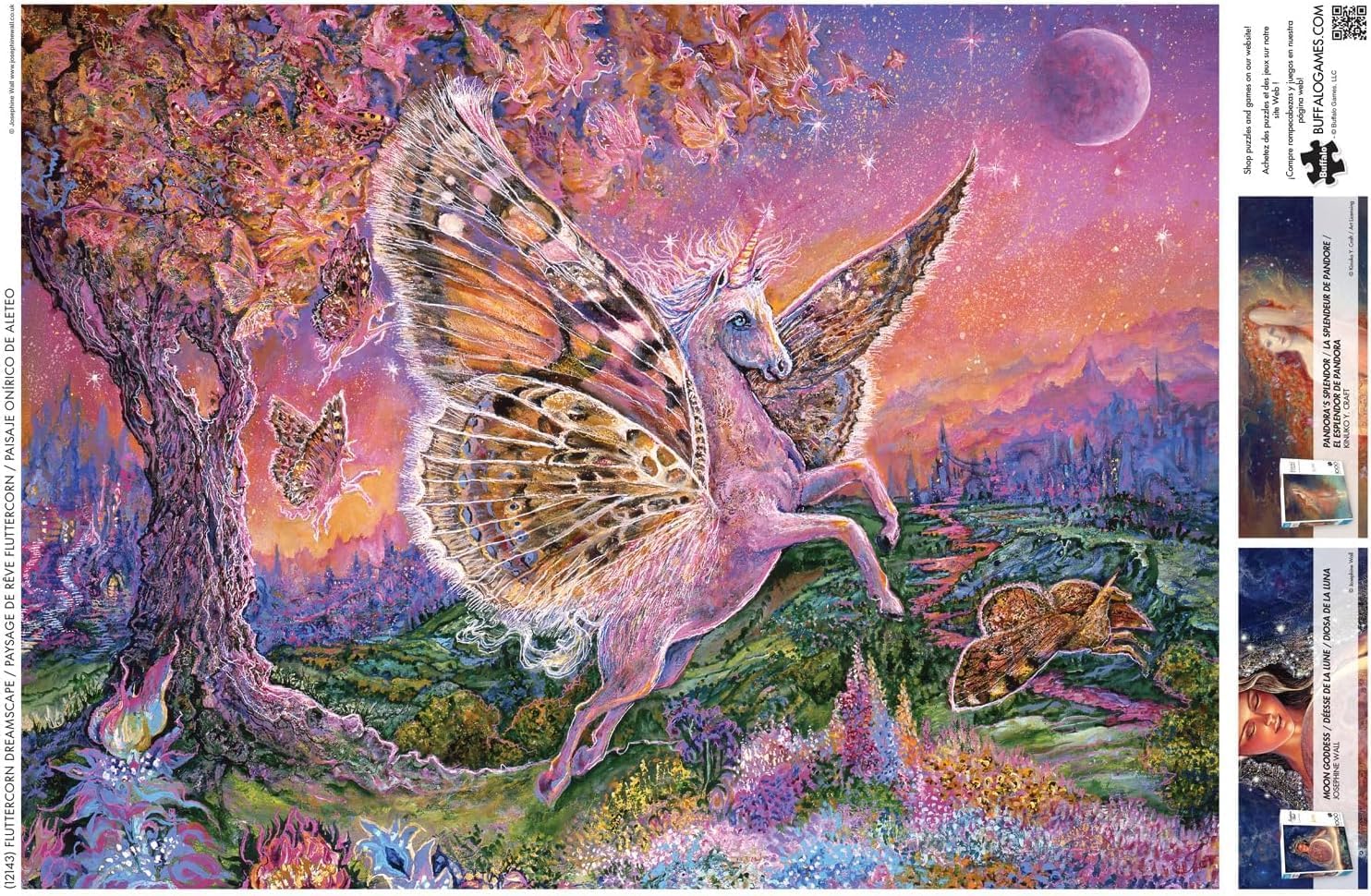 Buffalo Games - Josephine Wall - Fluttercorn Dreamscape - 1000 Piece Jigsaw Puzzle for Adults -Challenging Puzzle Perfect for Game Nights - Finished Size is 26.75 x 19.75