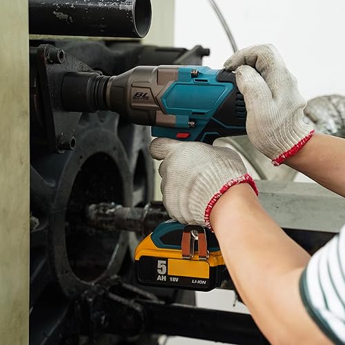 Miniatura 6 de FSYAO Par máximo de 1100 ft-lb(1500 Nm), llave de impacto inalámbrica de 20 V 34 pulgadas, sin escobillas, ajuste de 4 velocidades, arranque y