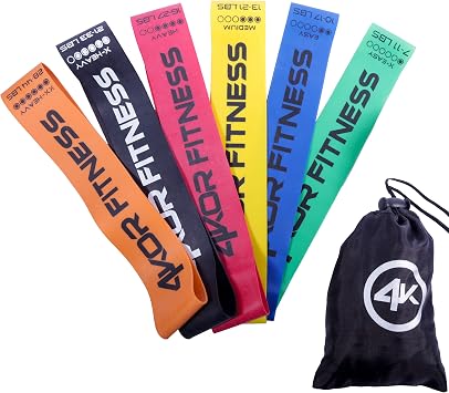 4KOR Fitness Resistance Loop Band Set, Perfect for Crossfit, Yoga, Physical Therapy, and Booty Building