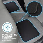 BDK Prime 4PC Ensemble de tapis de voiture de plancher avec un talon de sécurité en vinyle pour voiture, camion, SUV, Coupé Sedan, Noir (MT-100-BK)