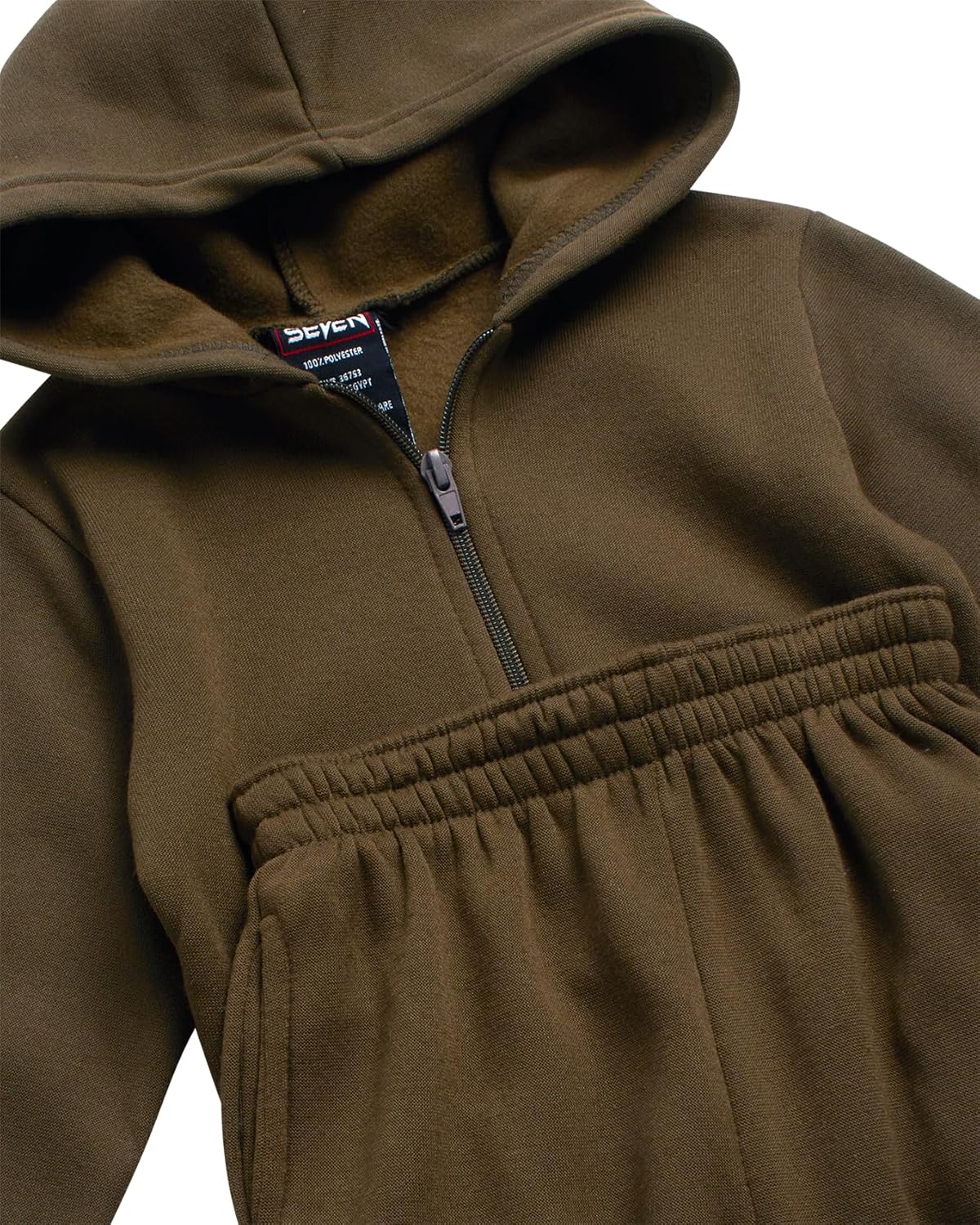 Quad Seven Toddler Boys Sweatsuit Set - 2 Piece Fleece Zip Up Hoodie and Basic Solid Jogger Boys Pants with Pockets (2T-7) - Image 3