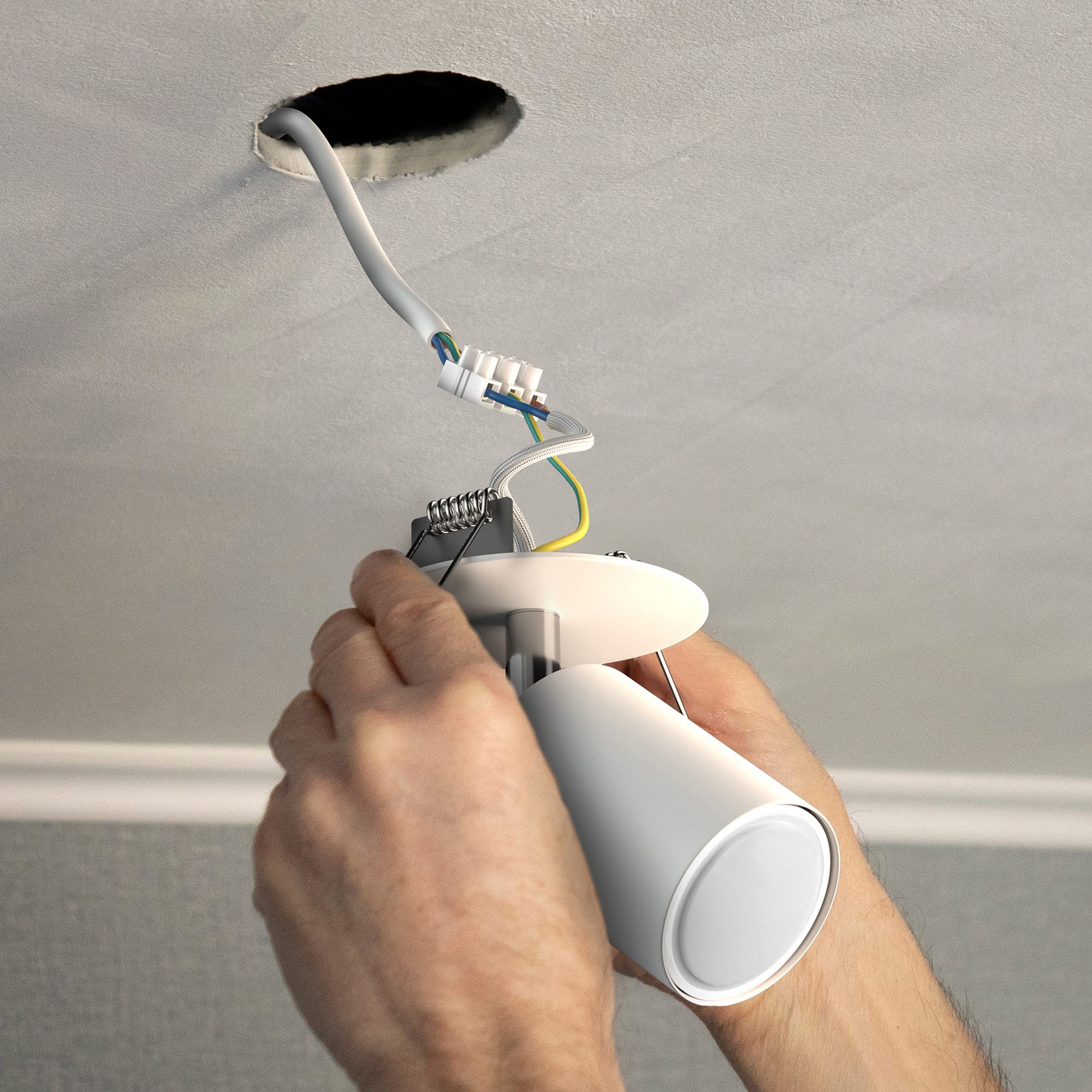 ledscom.de 6x plafón empotrable WAIKA, orientable, blanco mate, redondo, 80mm Ø, 1x GU10 máx. 15W