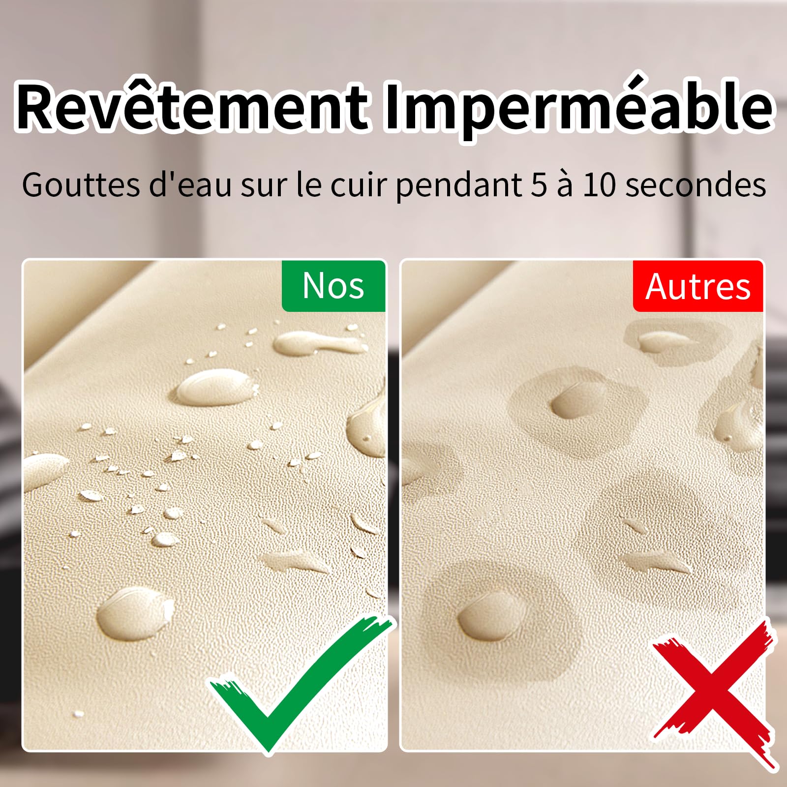 SHADAIWUYU Kit Reparation Cuir Beige,Teinture Cuir,Peinture Cuir Liquide pour Réparer Les éraflures et la Décoloration sur Canapés, Meubles en Vinyle, Sièges d'auto, Chaussures et Selles