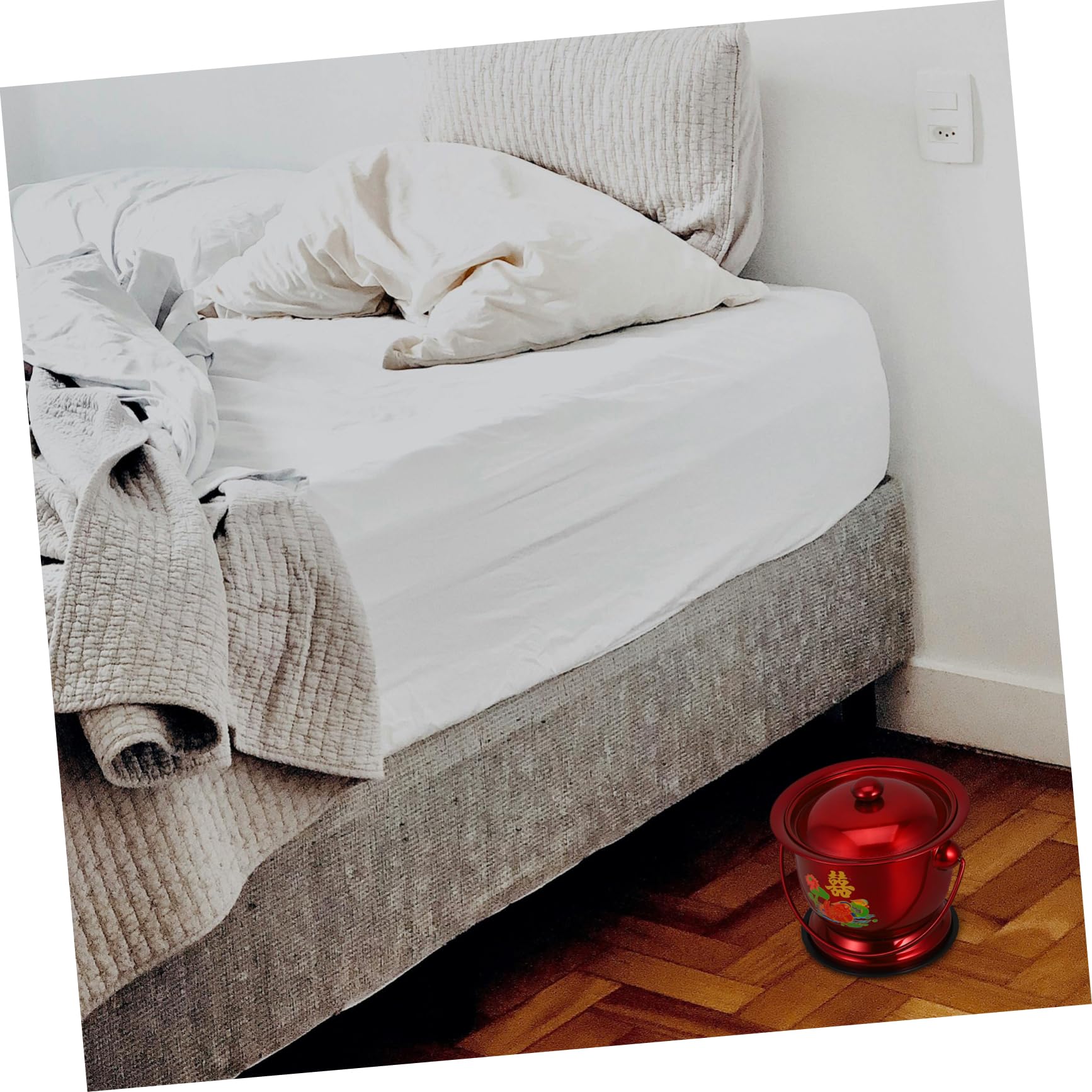 Healvian Orinal Cubo Para Orinar De Acero Inoxidable Orinal Portátil Para Adultos y Personas Mayores Uso Doméstico Junto Cama Recipiente Reutilizable Apto Para Hombres Mujeres y Embarazadas
