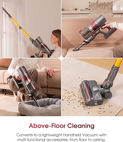 Miniatura 7 de UNINELL HOME Cordless Vacuum Cleaner, 50000Pa 580W 70Mins Vacuum Cleaners for Home,Anti-Tangle Stick Vacuum Self-Standing, Handheld Vacuum