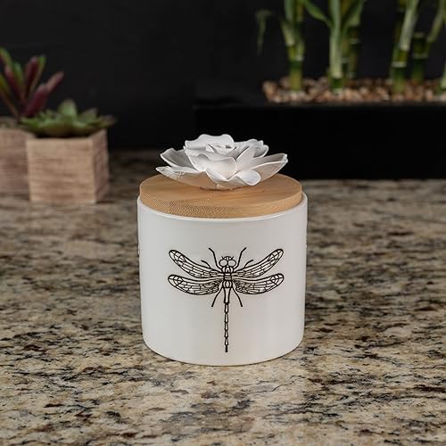 Miniatura 2 de ScentSationals Difusor de aceite esencial de flores de cerámica, difusor pasivo de aromaterapia para sala de estar o dormitorio, difusor de