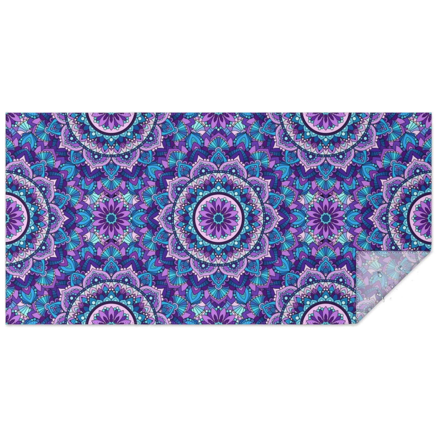 Aokoyi Mandala Tablecloth Boho 60X120 Inch, Bohemia Rectangle Table Cloth, Waterproof Washable Tablecloths For Party Picnic Dinner Kitchen Decor