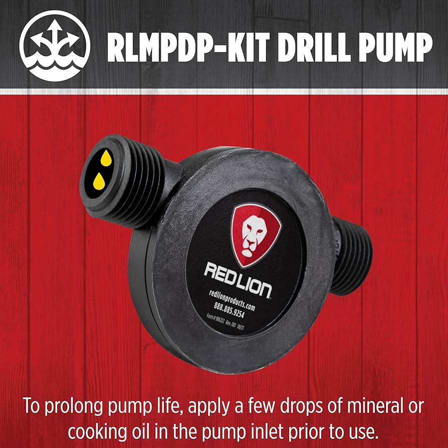 ダパンプ　RED Red Lion RLMPDP-KIT, 154 GPH Drill Power Transfer Pump with