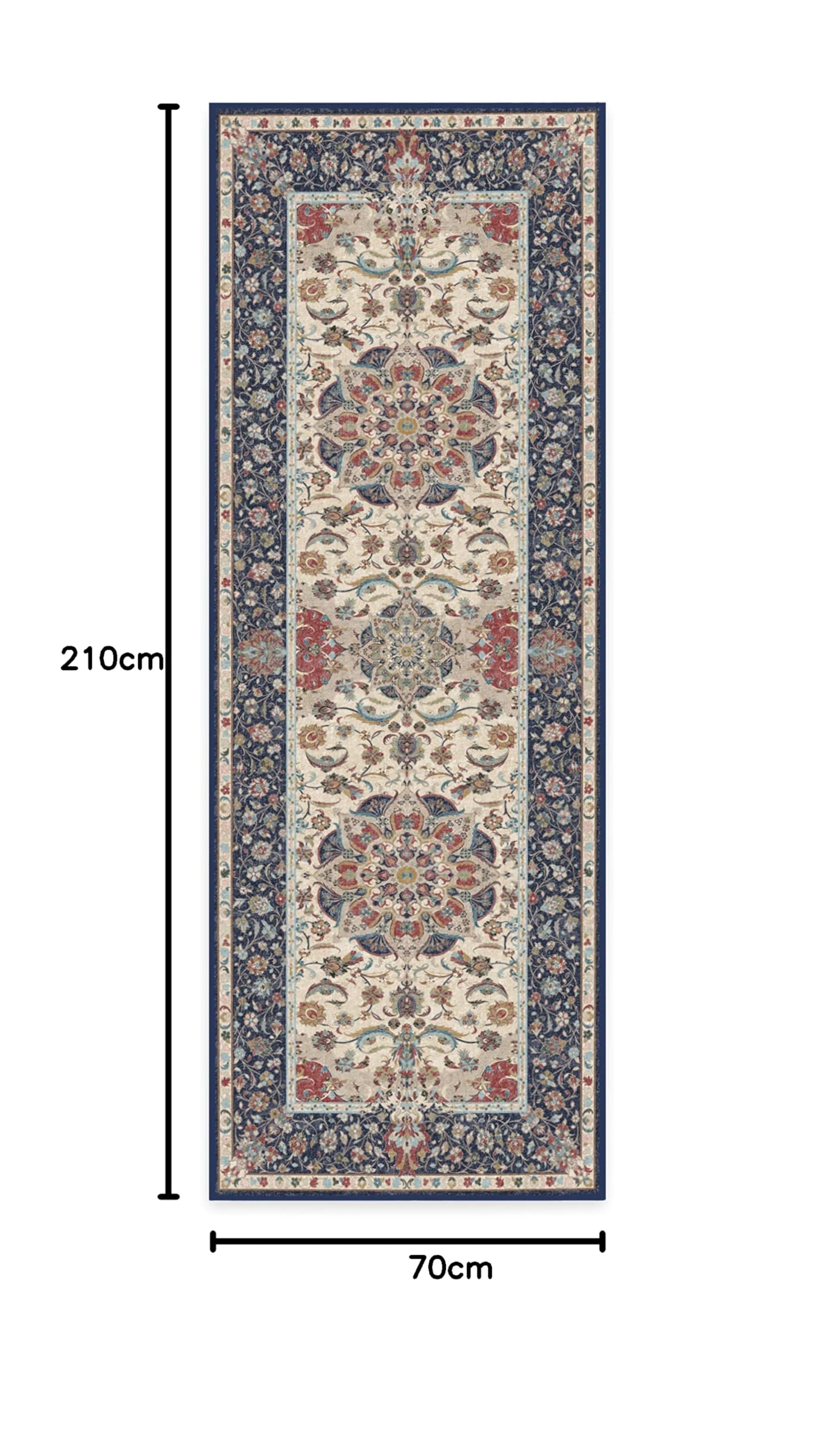 Amazon.co.jp: ラガブル 洗える 2x7 ランナーラグ シマロイヤル