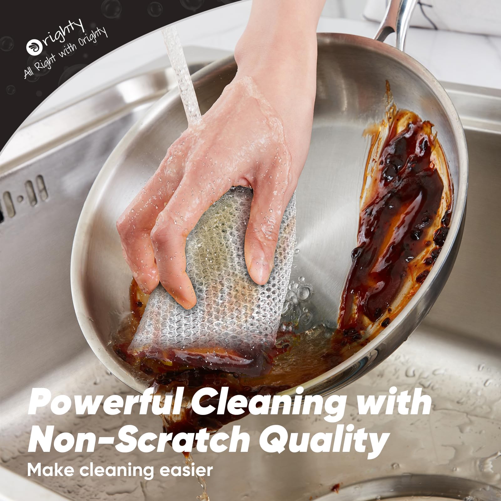 Still Wire Rag Snapklik.com : 12 Pcs Multipurpose Wire Dishwashing Rag, Non-Scratch ...