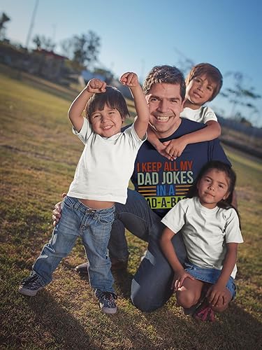 Miniatura 4 de Camisa de niña para hombre, el mejor regalo para papá, I Keep All My Father Jokes in A Dad-A-Base Shirt