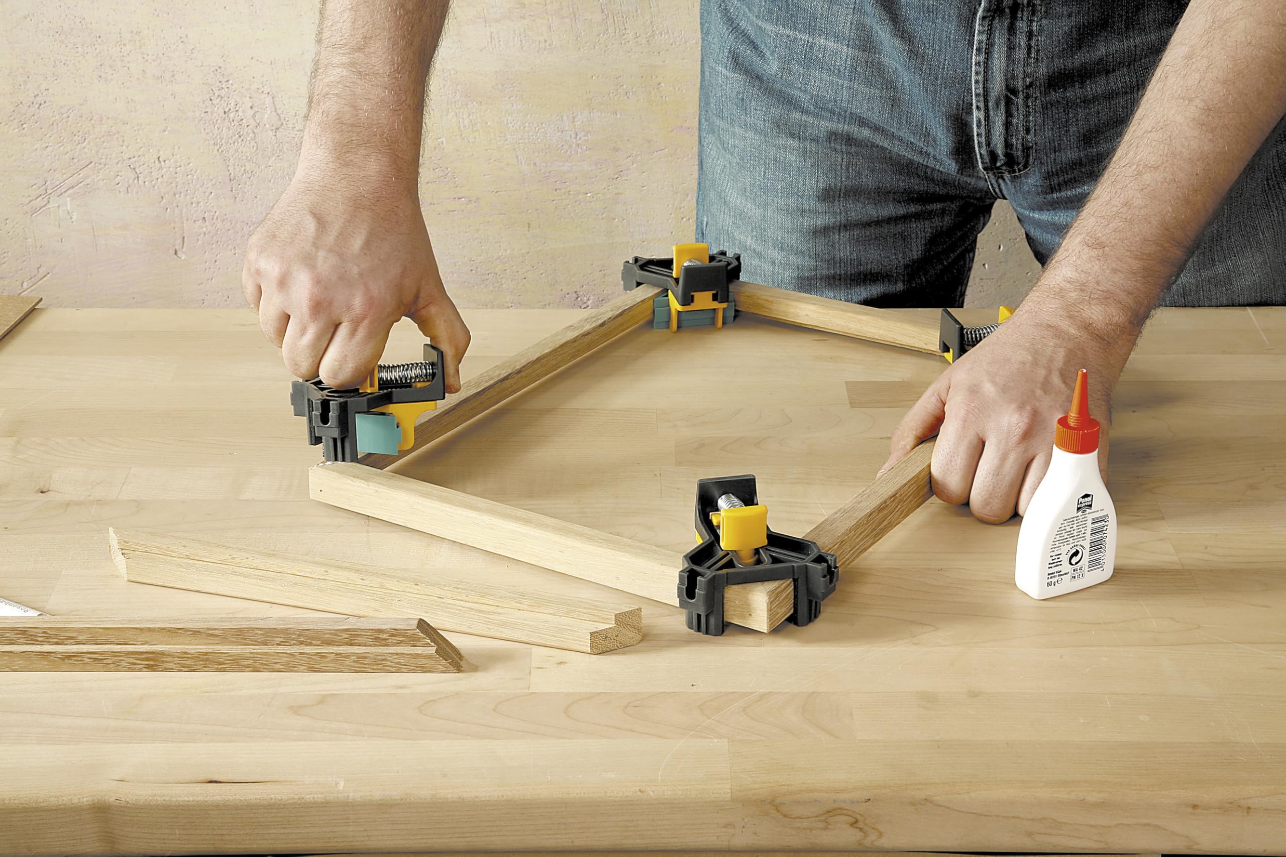 wolfcraft Set "Giunzioni ad angolo invisibili" - 8629000 - Per avvitamenti invisibili con angolo di 90°