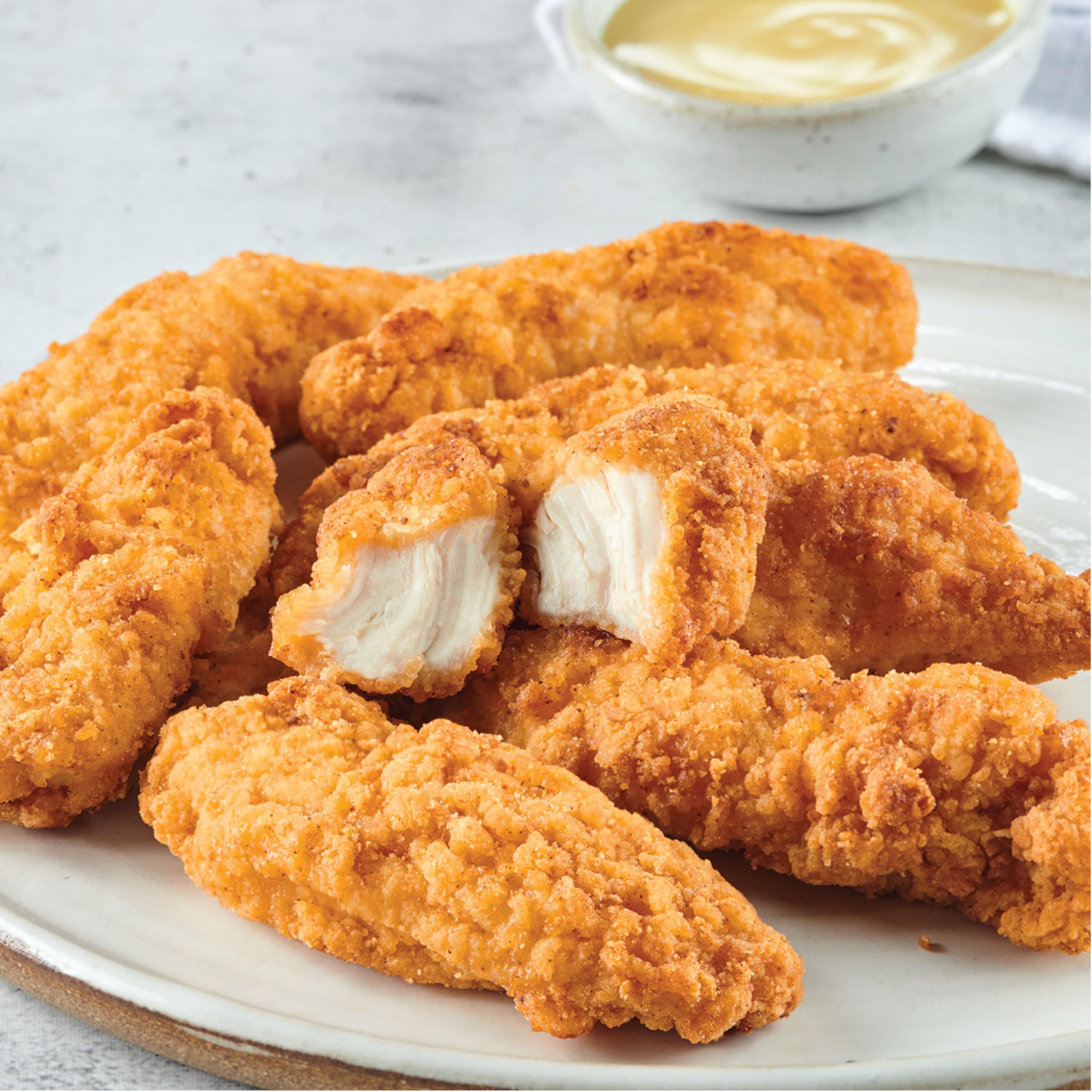 Just Bare Lightly Breaded Chicken Breast Strips Fully Cooked 16G Protein Frozen 1 50 LB — view 4