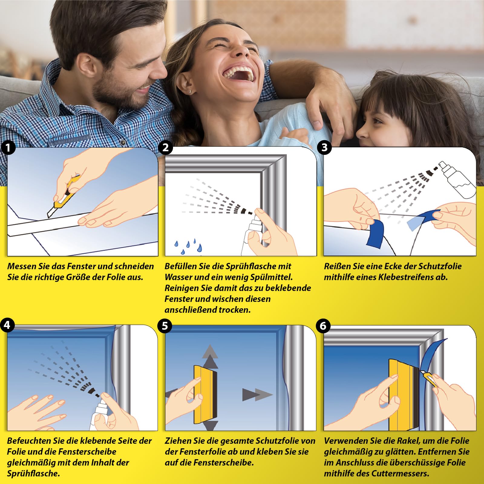 Midori UV-Schutz Sonnenschutzfolie | Selbstklebende Spiegelfolie 119 x 200 cm für Fenster Innen & Außen | Rückstandslose selbsthaftende Sichtschutz-Fensterfolie gegen Hitze & Sonne