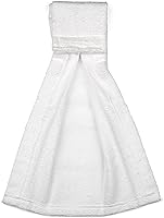 Suddora 100% Cotton Football Towel with Hook & Loop - Quarterback Grip Towel for Sweat Absorption, Gym, Yoga - White