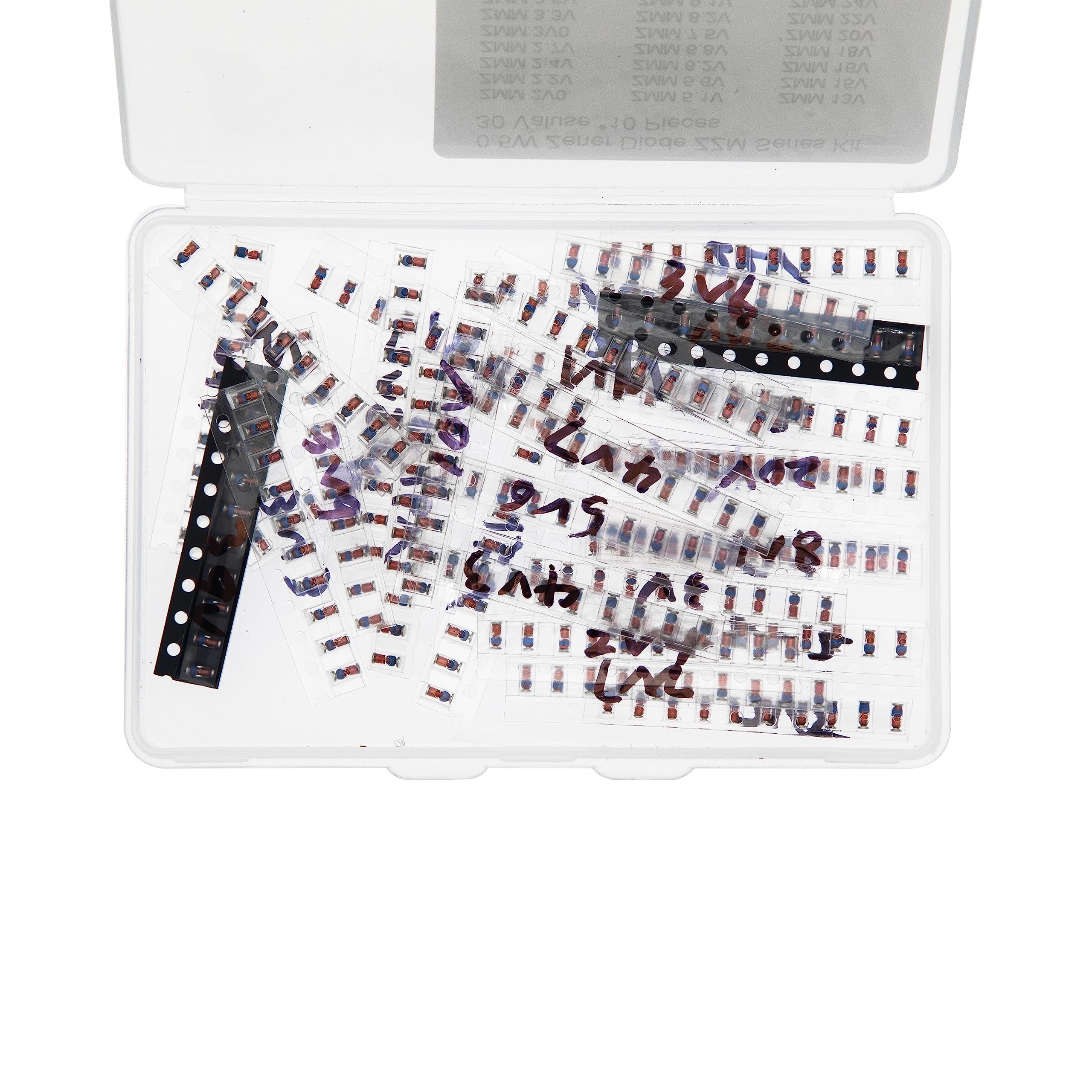 Produktbild von 30 Werte X 10 Stück SMD Zener-Dioden 0,5 W, LL-34 Glasgehäuse, 2 V Bis 39 V – Sortiment Für Elektronik-Bastler