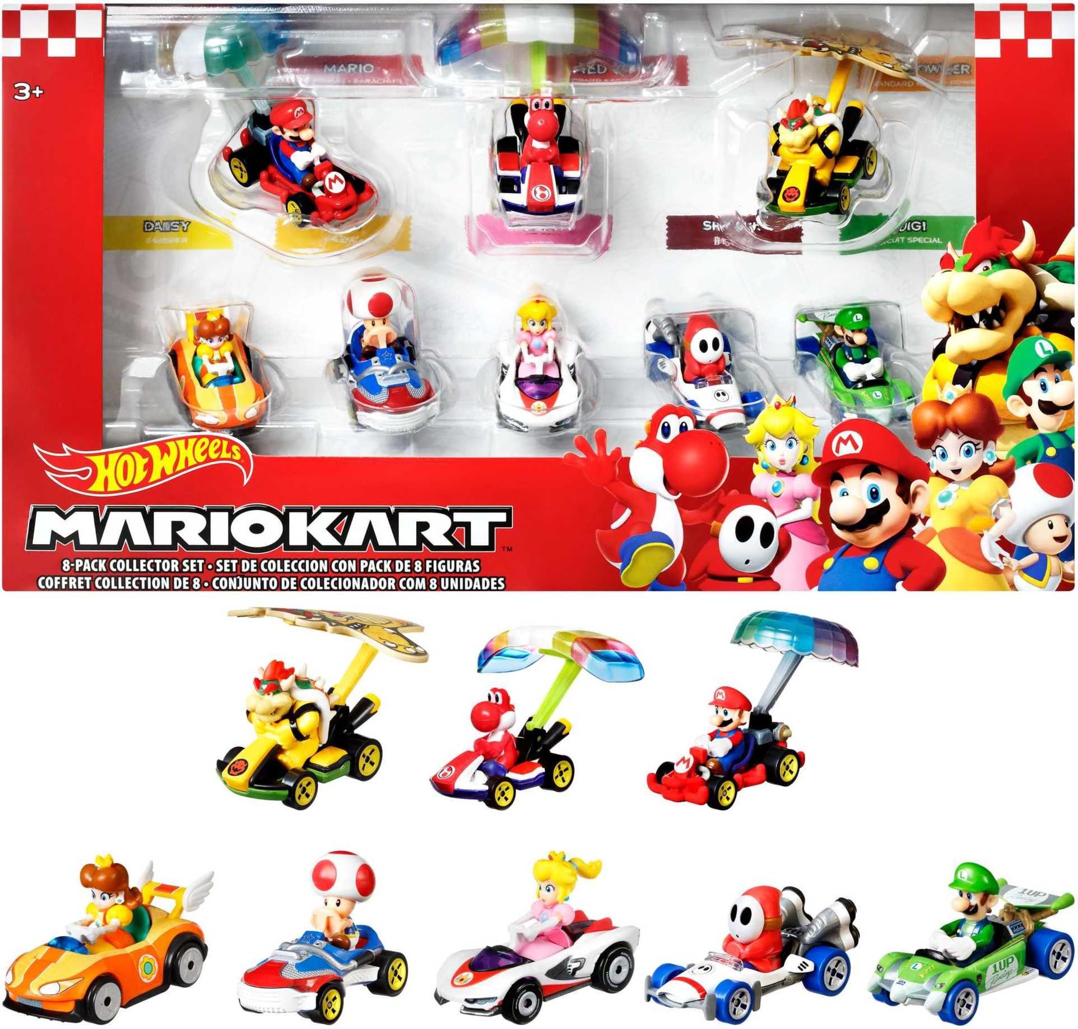 ホットウィール　スーパーマリオ ミニカー 8台セット Amazon.co.jp: Hot Wheels スーパーマリオ 8個パック キャラクター