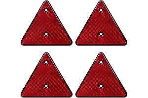 Enjoyist 2 PCS Golf Cart Reflector Warning Sign Triangle Safety Reflective