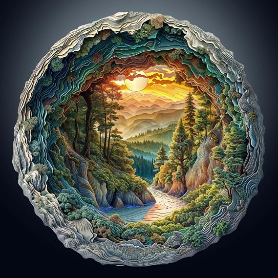 Stained Glass Tree Of Life Puzzle 1000 Pieces - Colorful Mosaic Jigsaw For Adults Challenging Family Puzzle - View #3