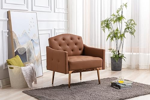 Miniatura 1 de SZLIZCCC Silla decorativa moderna de un solo asiento, sillón tapizado de terciopelo, silla de salón de club. Adecuado para estudio, silla de sala de
