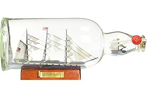 Hampton Nautical USS Constitution Model Ship in a Glass Bottle (11 Inches)