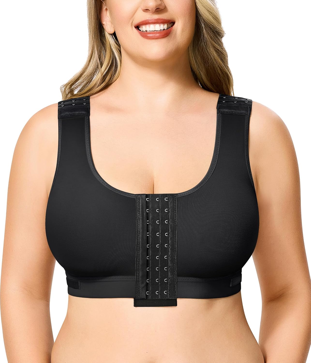 BRABIC Post Surgery Front Closure Bras for Women No Underwire Compression Surgical Mastectomy Everyday Bra - Image 2