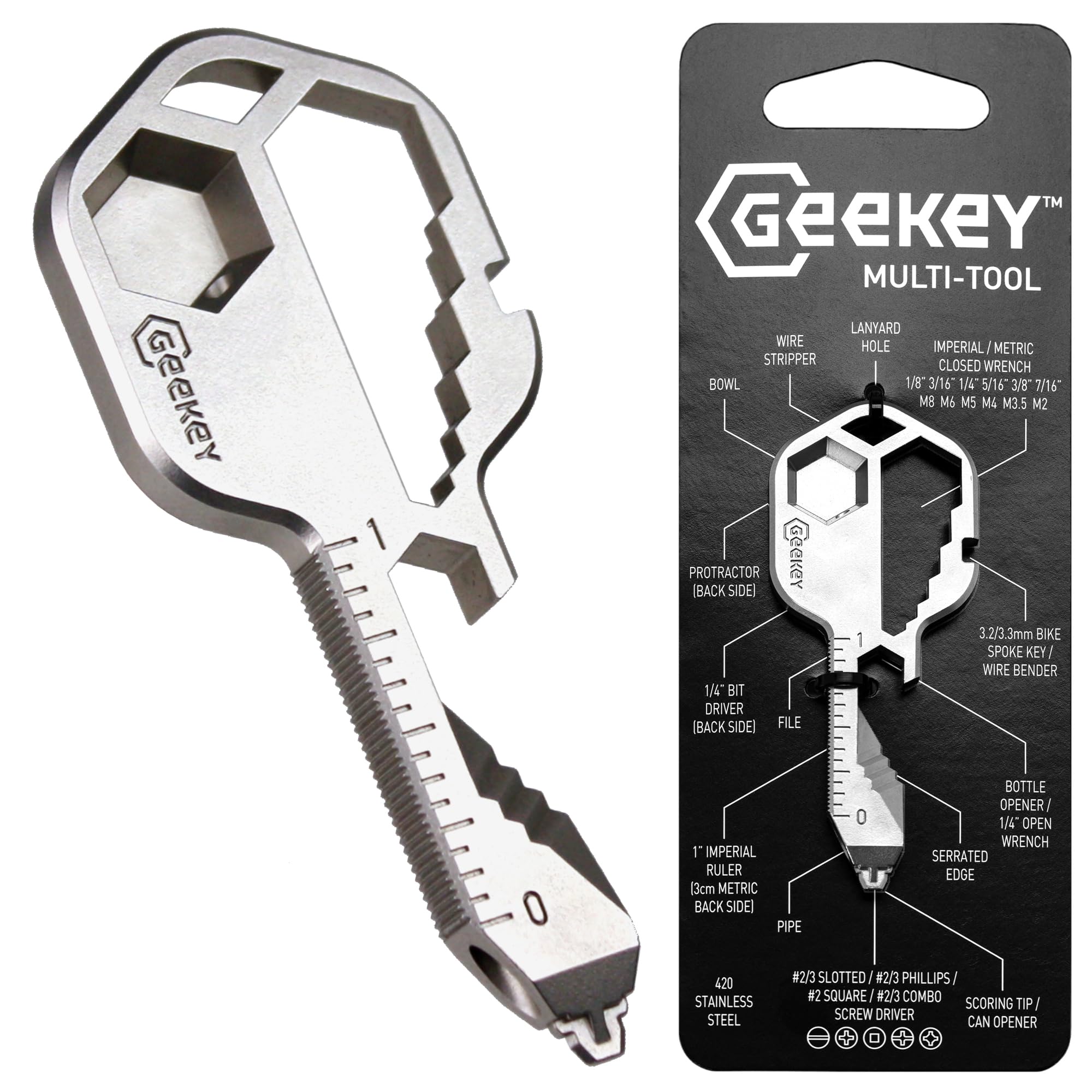 Amazon.com: Geekey Keychain Multitool – Key Tool with 16+