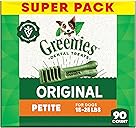 Greenies Veterinarian-Recommended Adult Natural Dental Dog Treats Petite Size, Original Flavor, 54 oz. Pack, 90 Count