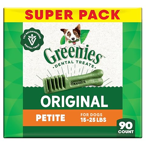 Greenies Veterinarian-Recommended Adult Natural Dental Dog Treats Petite Size Dog Dental Chews Original Flavor 54 oz Pack 90