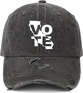 Vote Yes on Prop 50, California Voting Apparels Hats for Women Baseball Caps Vintage Washed Hiking Hats Quick Dry