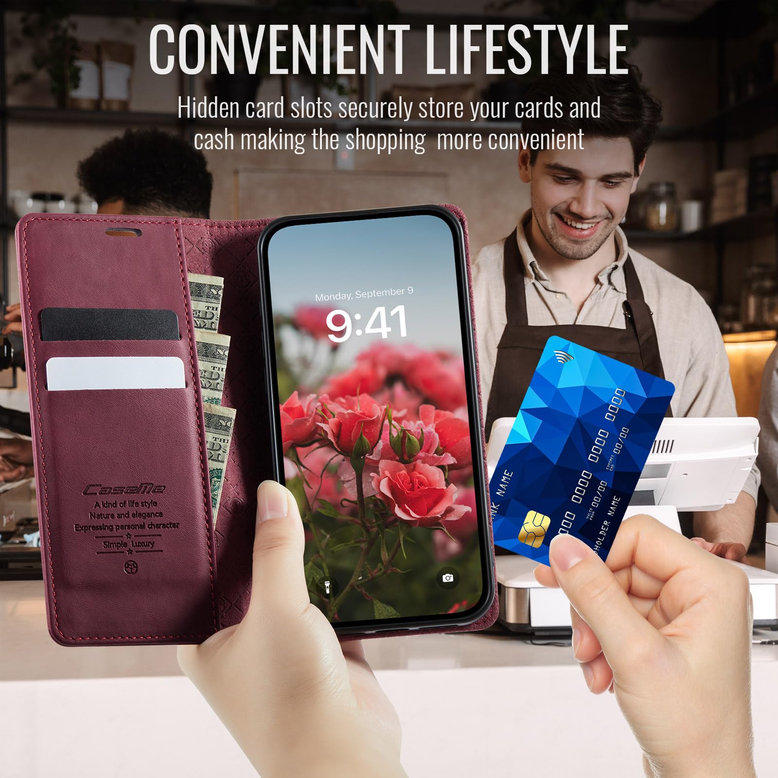Cracedily Cover per iPhone 16e/iPhone SE 4/iPhone SE 2025 Case, Libro Custodia Portafoglio Premium Pelle PU, Slot Scheda, RFID Shieldon, Chiusura Magnetico Aletta Antiurto Case, Viola