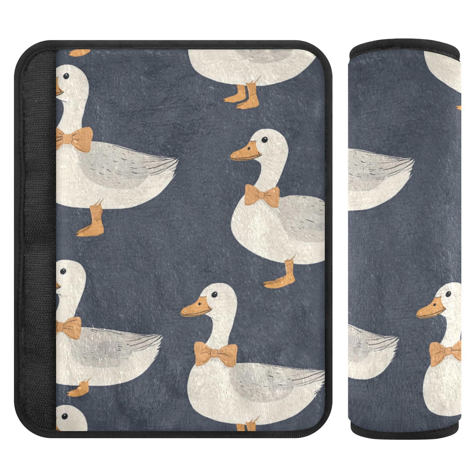 Seat Belt Covers 2 Pack Ducks Car Seat Strap Covers Super Soft Bow Tie Car Seat Neck Cover for Boys Girls Adults Babies S