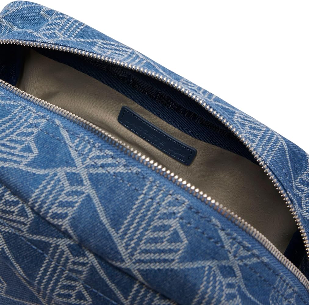 Amazon.com | Lacoste Unisex Denim Monogram Toilet Kit, Mono