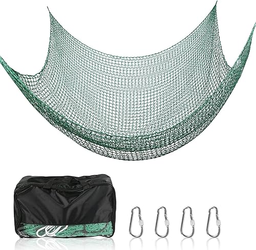 Miniatura 7 de Fepinc Red de carga de escalada con ganchos y bolsa, 9.9 pies x 14.7 pies, red de doble capa para patio de recreo, red de escalada resistente,