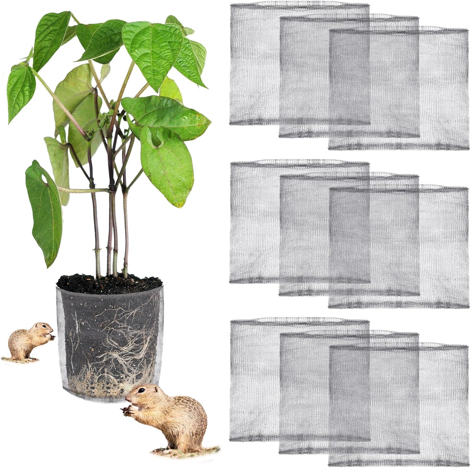 Yaocom 30 Pcs 15 Gallon Gopher and Vole Wire Baskets Stainless Steel Plant Root Protector Gopher Cages for Tree Flowers Vegetables Garden Underground Protection